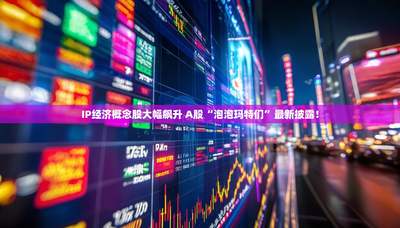 IP经济概念股大幅飙升 A股“泡泡玛特们”最新披露！