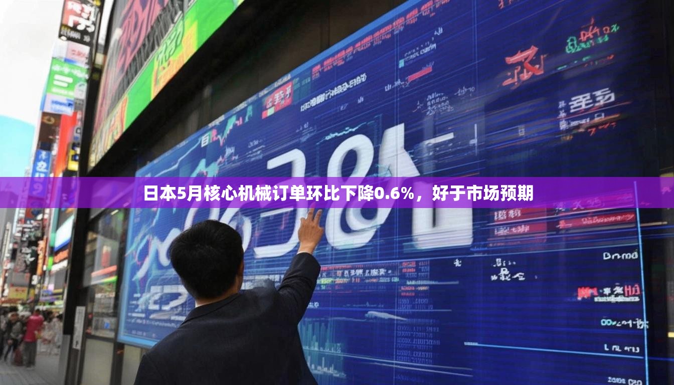 日本5月核心机械订单环比下降0.6%，好于市场预期