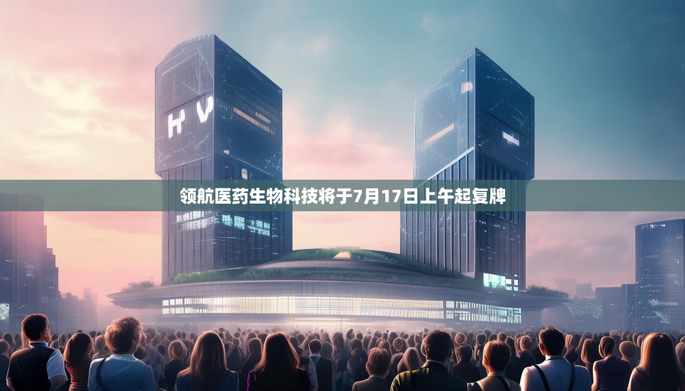 领航医药生物科技将于7月17日上午起复牌