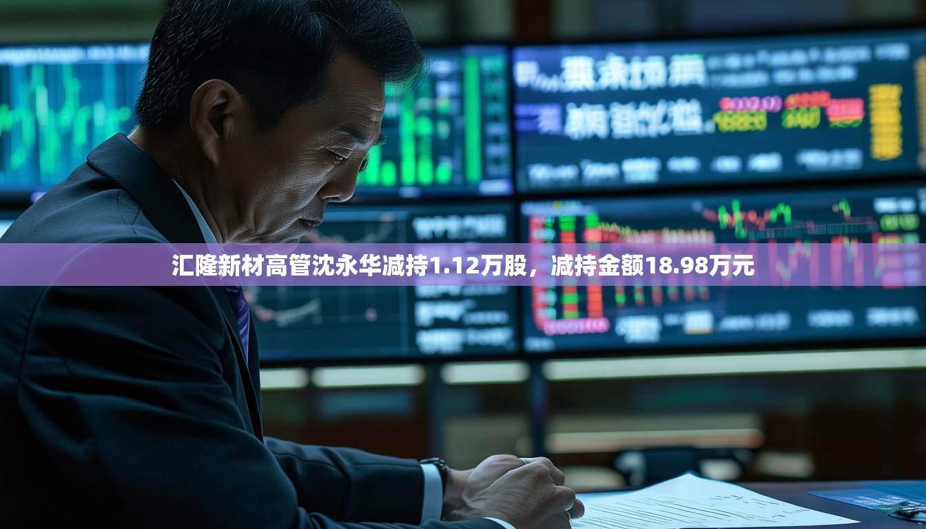 汇隆新材高管沈永华减持1.12万股，减持金额18.98万元